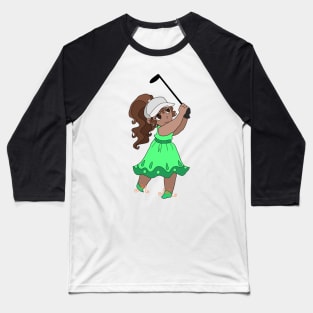 Cute Golfer Girl Baseball T-Shirt